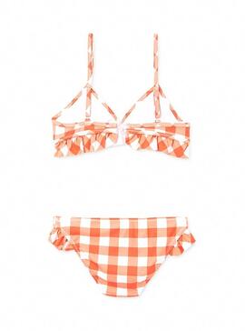 Bikini Mayoral Triangle Volants Orange pour Fille
