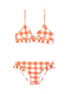 Bikini Mayoral Triangle Volants Orange pour Fille