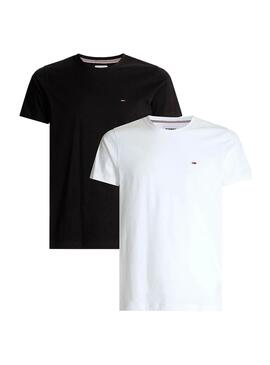 T-Shirts Tommy Jeans 2 Pack Noire Blanc Homme