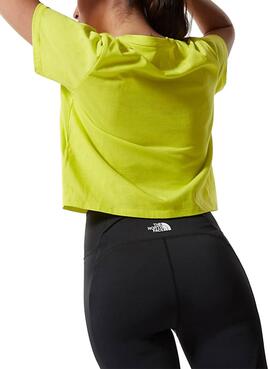 T-Shirt The North Face Cropped Fin Vert Femme
