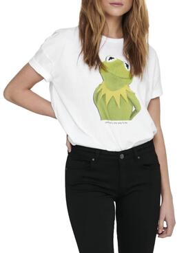 T-Shirt Only Muppets Life Blanc pour Femme