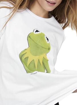 T-Shirt Only Muppets Life Blanc pour Femme