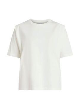 T-Shirt Vila Vishoulde Blanc pour Femme