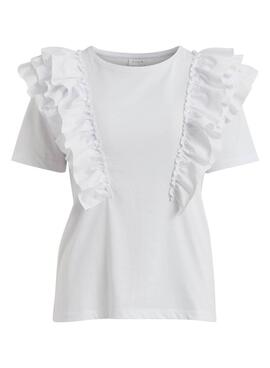 T-Shirt Vila Viemilia Blanc pour Femme