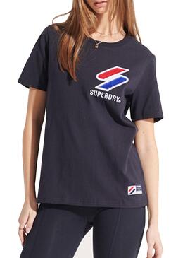 T-Shirt Superdry Sportstyle Noire pour Femme