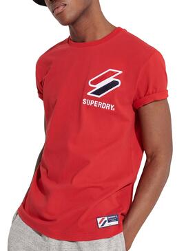 T-Shirt Superdry Sportstyle Rouge pour Homme