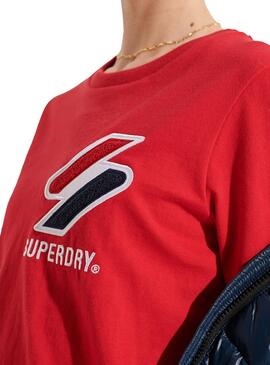 T-Shirt Superdry Sportstyle Rouge pour Femme