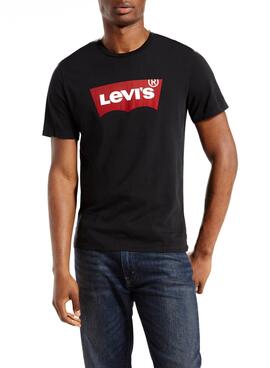 T-Shirt Levis Graphic Setin Neck Noir Homme