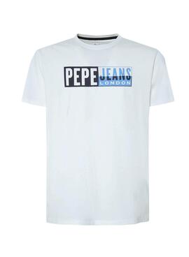 T-Shirt Pepe Jeans Gelu Blanc pour Femme