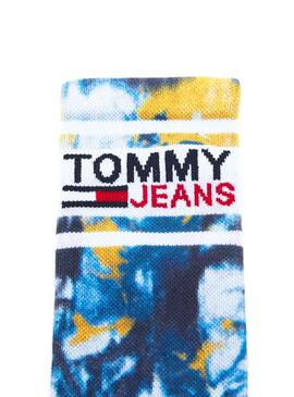 Chaussettes Tommy Jeans Tie Dye Bleu 