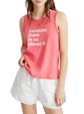 T-Shirt Ecoalf New Catalina Fuchsia pour Femme