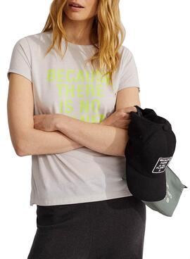 T-Shirt Ecoalf Onda Lightgrey pour Femme
