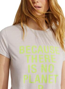 T-Shirt Ecoalf Onda Lightgrey pour Femme