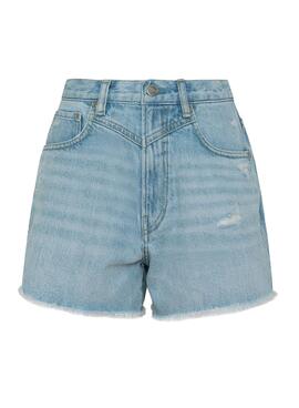 Short Pepe Jeans Rachel Bleu Claro pour Femme