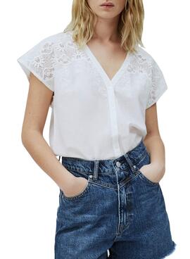 Chemise Pepe Jeans Nicola Blanc pour Femme