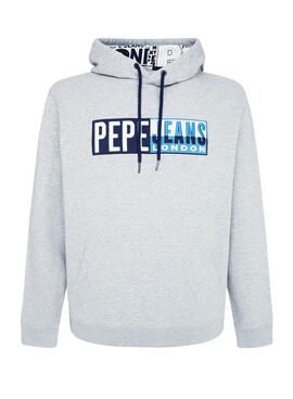 Sweat Pepe Jeans Harvey Gris pour Homme