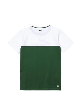T-Shirt Lacoste Imprimé bicolore Vert pour Garçon