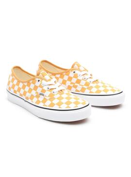 Baskets Vans Authentic Checkerboard Jaune