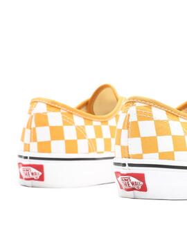 Baskets Vans Authentic Checkerboard Jaune