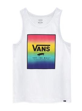 T-Shirt Vans Print Box Tank Blanc pour Homme