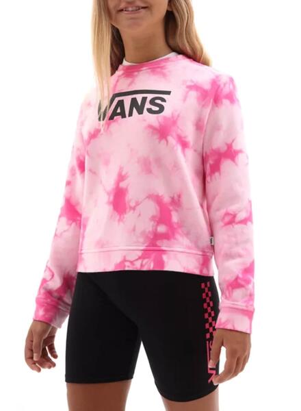 Sweat Vans Hypno Crew Rose pour Fille