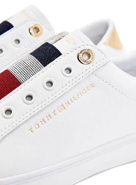 Baskets Tommy Hilfiger Elastic Slip Blanc