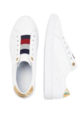 Baskets Tommy Hilfiger Elastic Slip Blanc