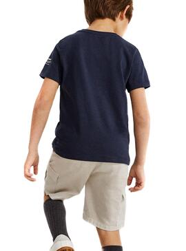 T-Shirt Ecoalf Multicolor Because que Bleu marine Garçon