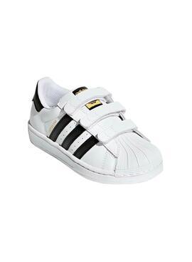 Baskets Adidas Superstar Blanc Garçon et Fille