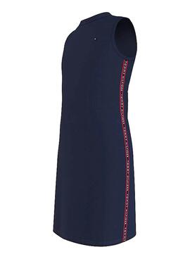 Robe Tommy Hilfiger Tape Sports Bleu pour Fille