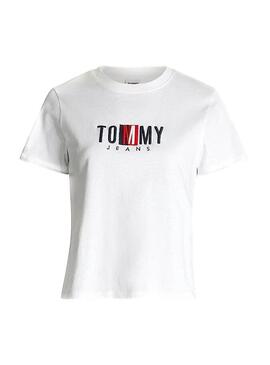 T-Shirt Tommy Jeans Timeless Blanc pour Femme