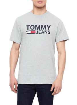 T-Shirt Tommy Jeans Logo Gris