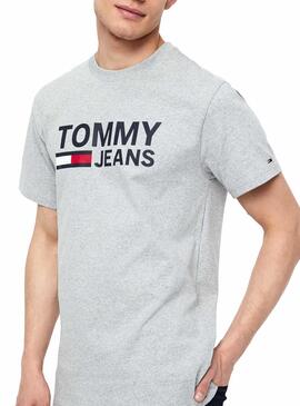 T-Shirt Tommy Jeans Logo Gris