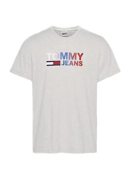 T-Shirt Tommy Jeans Color Corp Gris pour Homme