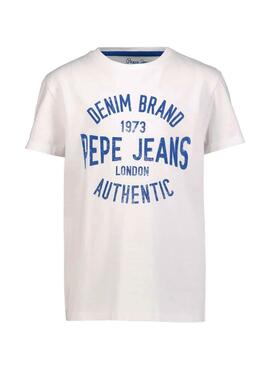 T-Shirt Pepe Jeans Blanc optic Blanc pour Garçon