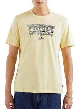 T-Shirt Levis Housemark Graphic Jaune Homme