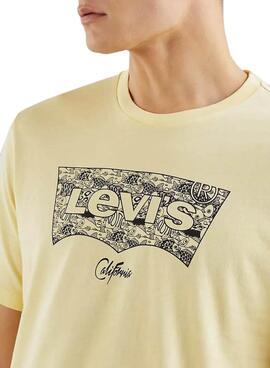 T-Shirt Levis Housemark Graphic Jaune Homme
