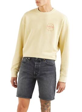 Sweat Levis Relaxed Graphic Jaune Homme