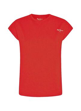 T-Shirt Pepe Jeans Bloom Rouge pour Femme