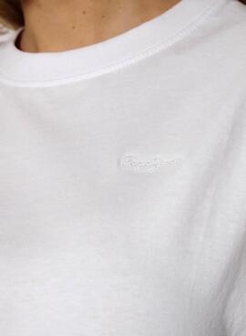 T-Shirt Pepe Jeans Eva Blanc pour Femme