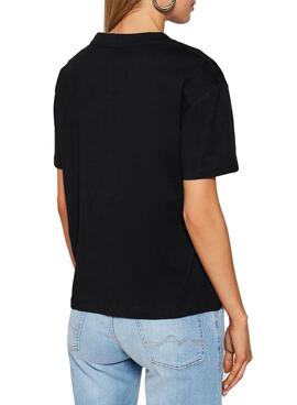 T-Shirt Pepe Jeans Eva Noire pour Femme