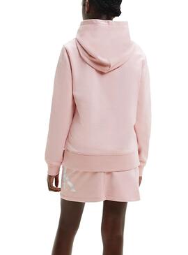 Sweat Logo hybride Calvin Klein Rosa pour Fille