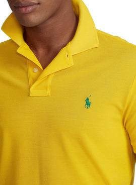 Polo Polo Ralph Lauren Short Tricot Jaune Homme