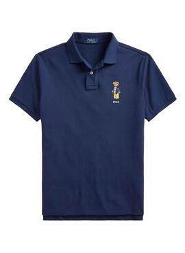 Polo Polo Ralph Lauren Bear Logo Bleu marine