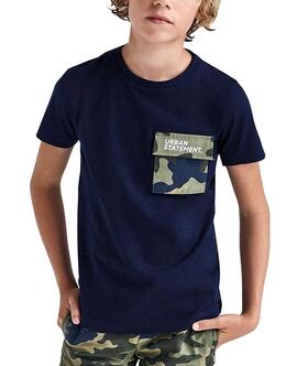 T-Shirt Mayoral Poche combinée Bleu marine Garçon