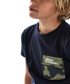 T-Shirt Mayoral Poche combinée Bleu marine Garçon