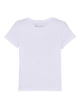 T-Shirt Name It Trollan Blanc pour Fille