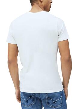 T-Shirt Pepe Jeans Davy Blanc pour Homme
