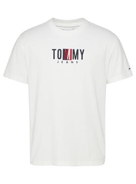 T-Shirt Tommy Jeans Timeless Blanc pour Homme