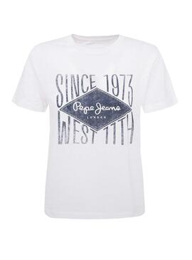 T-Shirt Pepe Jeans Alex Blanc pour Femme